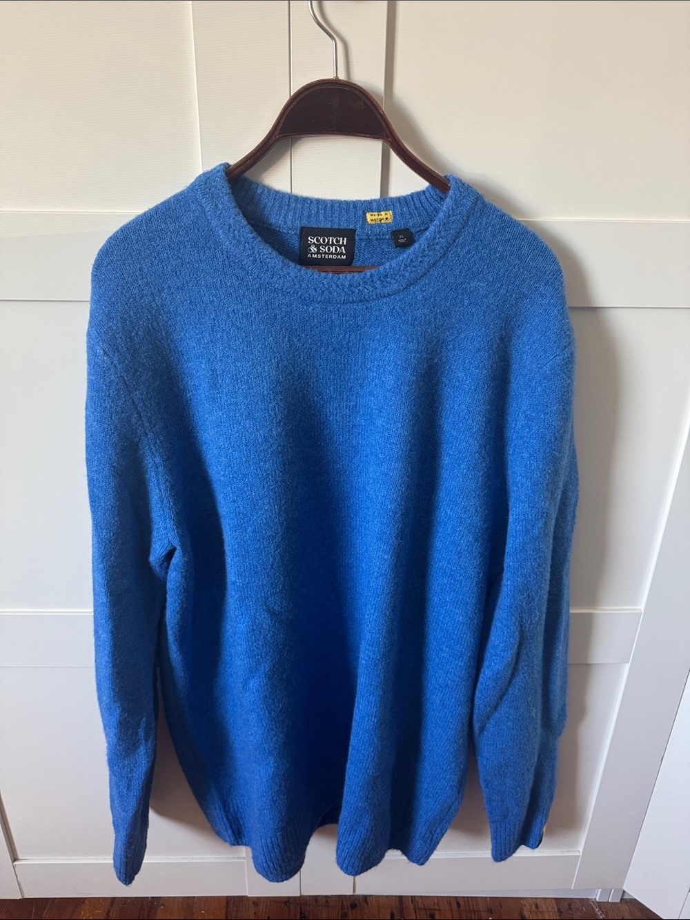 Scotch & Soda Bright Blue Men's Crewneck Sweater